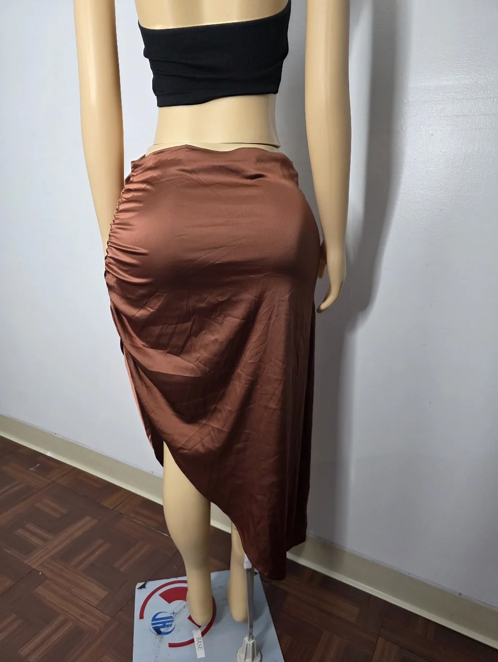 Cider Rust Brown Asymmetric Midi Skirt Size US/L